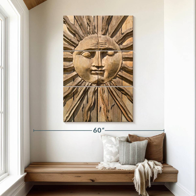 Oberle Wooden Sun, 50" H x 32" W