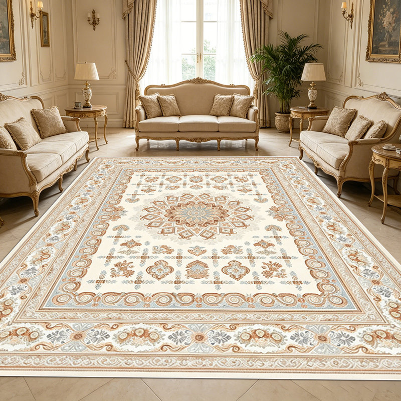 1PC Vintage Persian Traditional Floral area rugs for Living Room, Soft and Comfortable, easy-to-maintain, machine washable Indoor floor mat, Under Table Farmhouse suitable for dining room, bedroom, entryway, hallway, home office, patio.