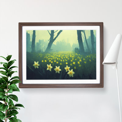 Daffodil Flower Field - Framed Print