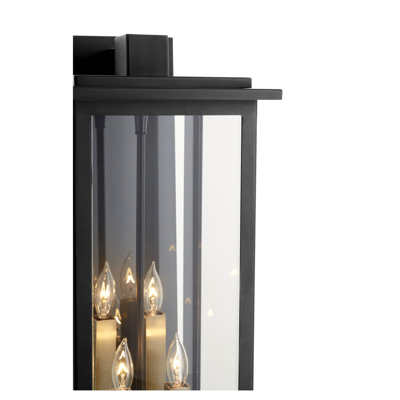 Lanterne murale d'extérieur noire 4 lumières Westerly, H 21 po x l 11 po x P 8 po