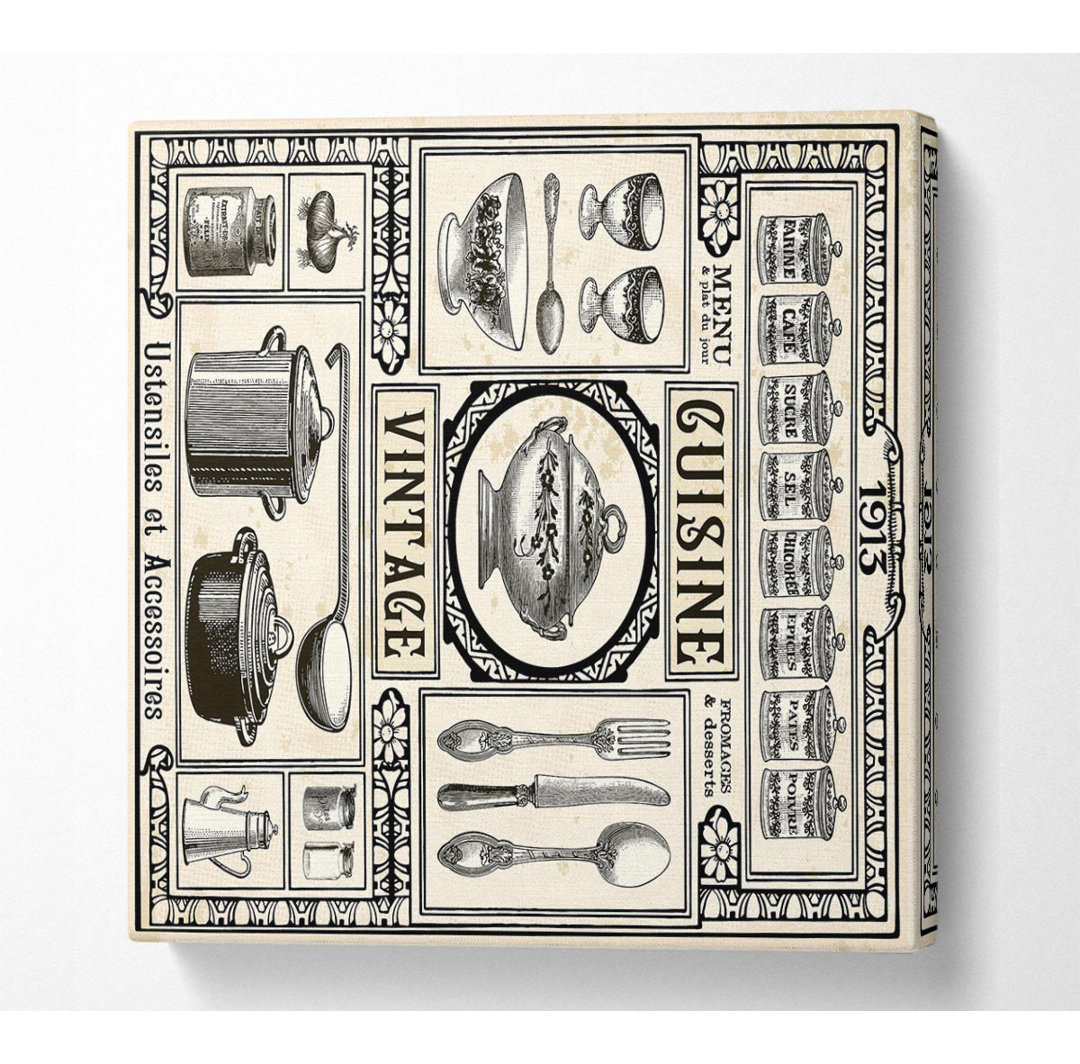 Vintage Cuisine - Kunstdrucke auf Leinwand - Wrapped Canvas