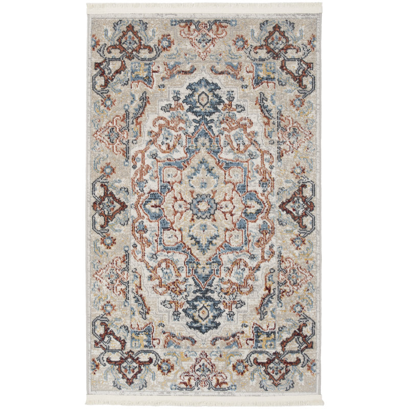 Tapis traditionnel gris Merry Farmhouse, Rectangle 2 pi 2 po x 3 pi 9 po