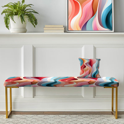 Banc rembourré rayé Modern Whispers