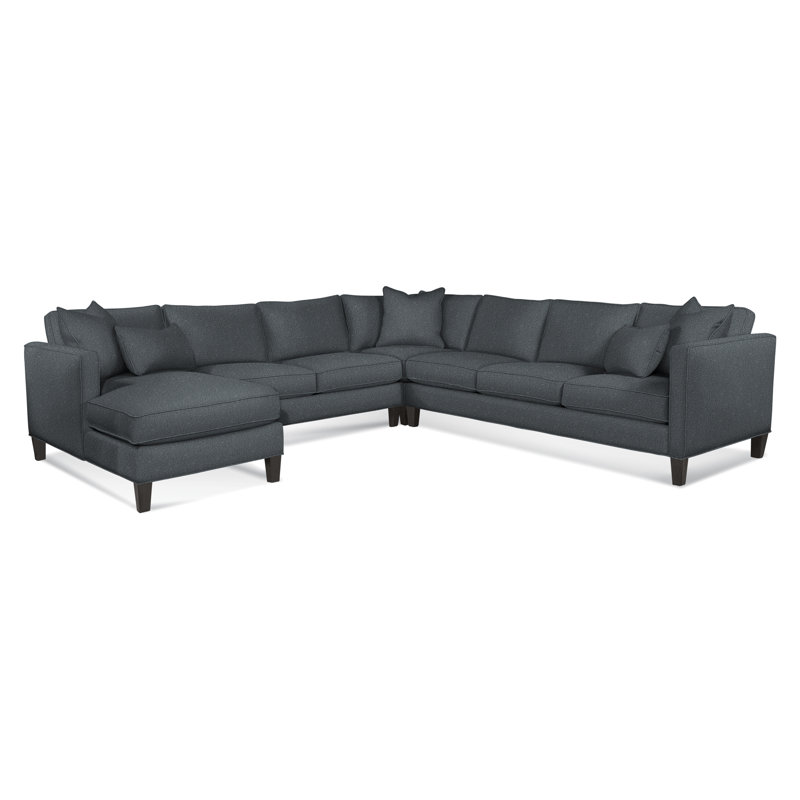 Sectional, Java, Basic Blue; 0317-63, Left Hand Facing
