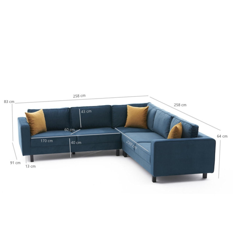 Breaanna Upholstered Sectional, Oil Green 100% Polyester