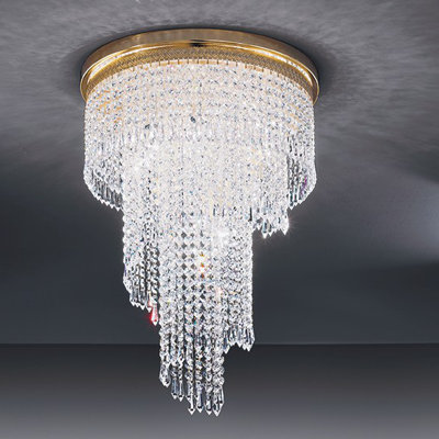 Twister Crystal Semi Flush Mount