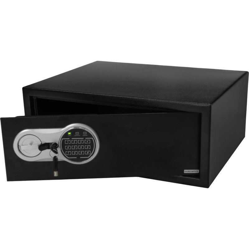 Stalwart Digital Safe Box with Keypad and Keys - For Home, Business, or Travel