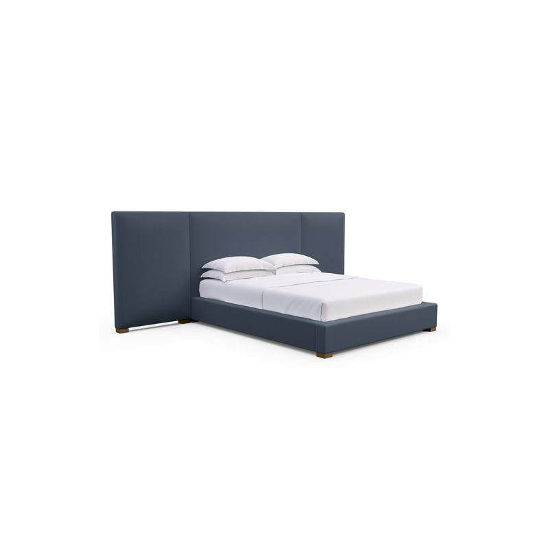 Prospect Upholstered Bed, Weathered, Crushed Velvet Graphite, Queen