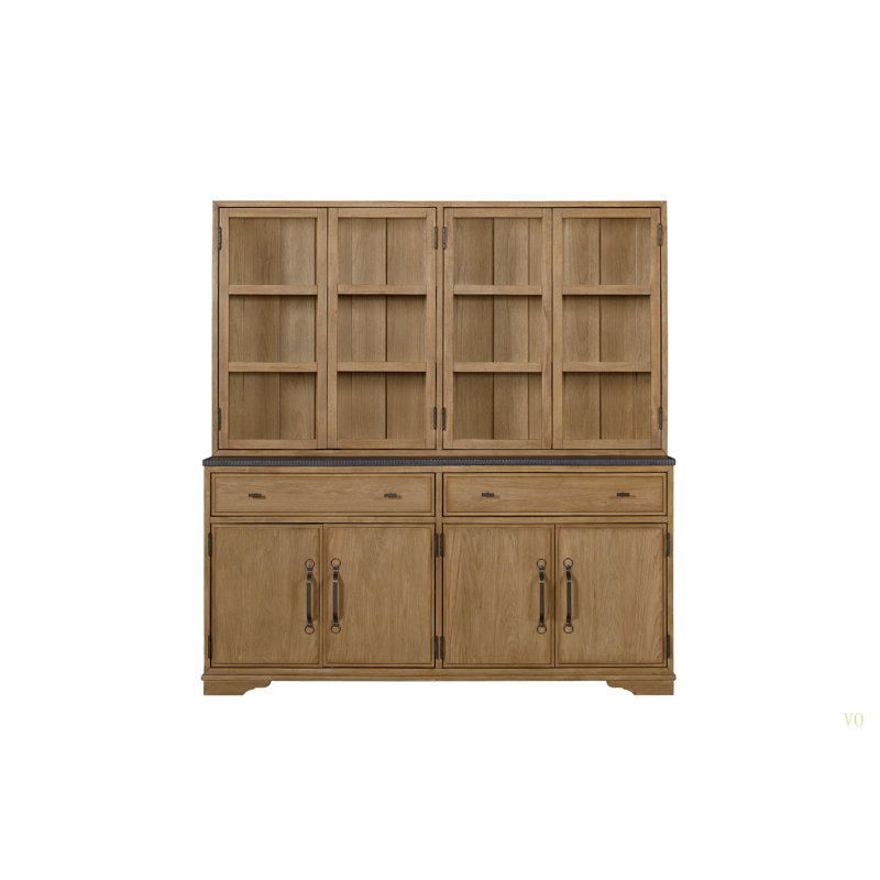 Armoire 2 pièces (bahut et buffet) - Noix de cajou, Havane clair
