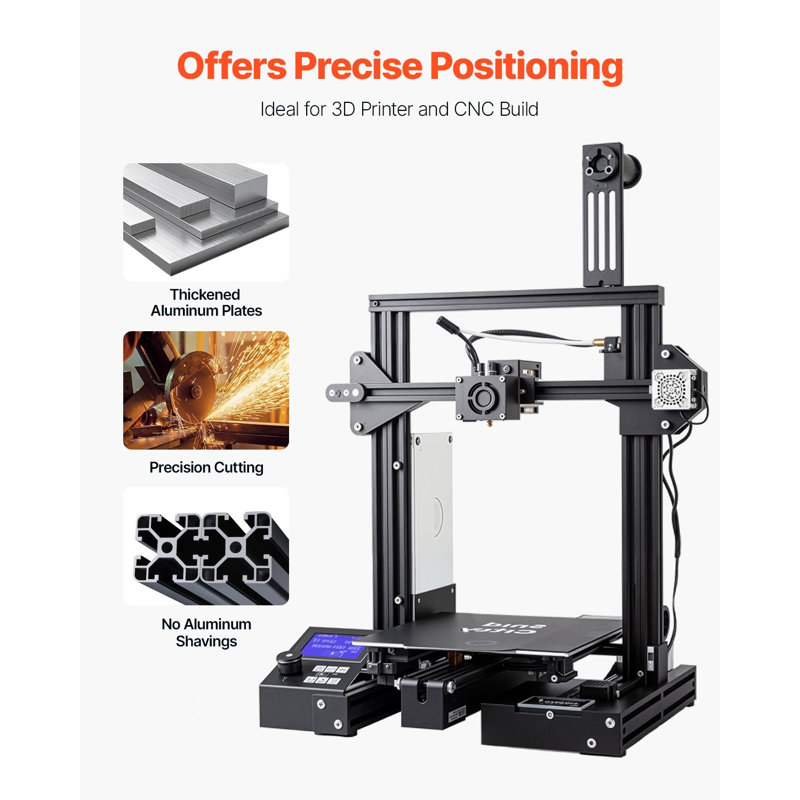 4 profilés d'extrusion en aluminium à rainure en T 4040 de 23,6 po (600 mm), rail linéaire standard anodisé européen, rail en aluminium extrudé à haute résistance pour imprimante 3D, bricolage à la machine à commande numérique, gravure au laser, noir