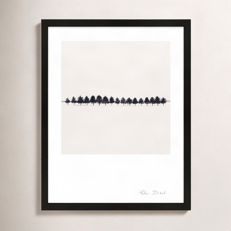 Seventeen Trees Print by Peter Dušek, Black, 20" H x 16" W x 1.25" D