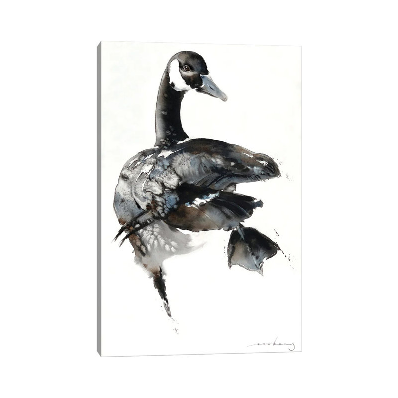 Geese Dance 1 Piece Wrapped Canvas Painting, 30.48 cm H x 45.72 cm W