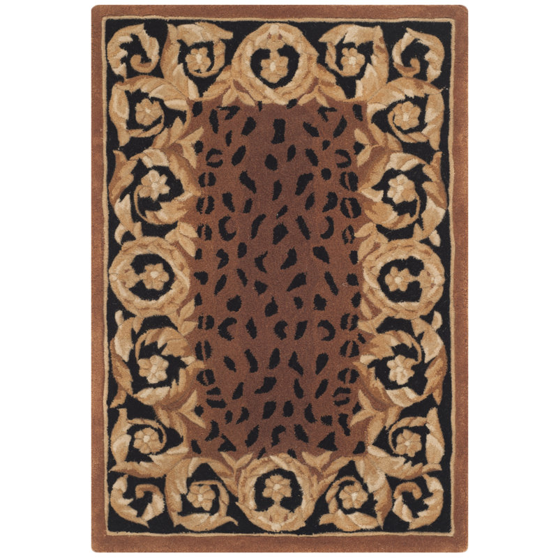 Lenora Naples Hand Tufted Wool Oriental Rug, Rectangle 5' x 8'