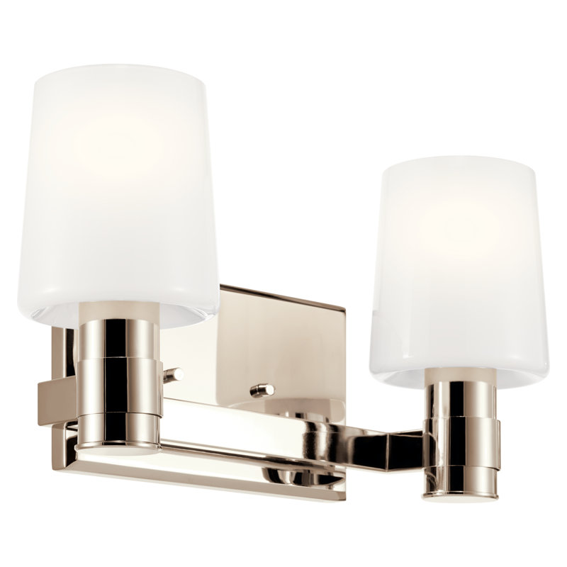Éclairage pour meuble-lavabo 2 lumières Keison, Nickel poli