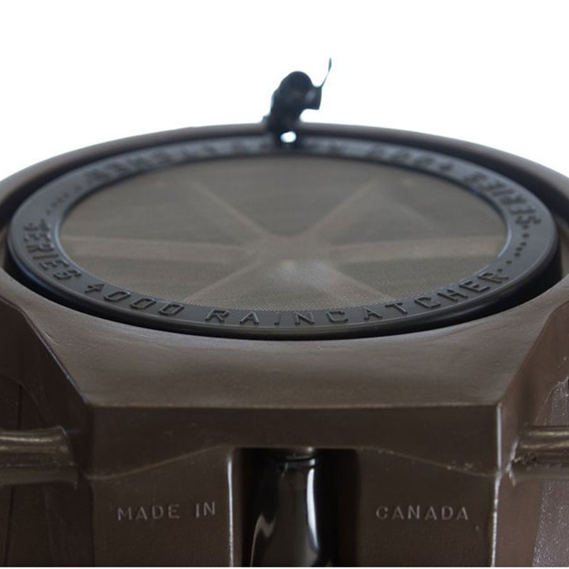 Brown 50 Gallon Recycled Plastic Rain Barrel with Hose