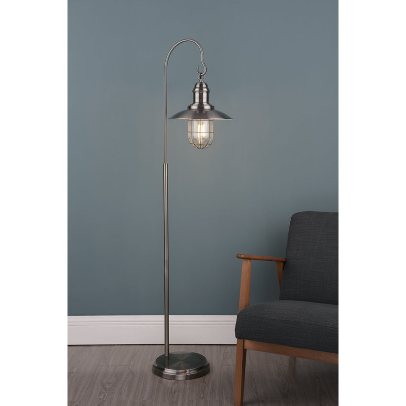 Daemon 157cm Chrome Arched Floor Lamp