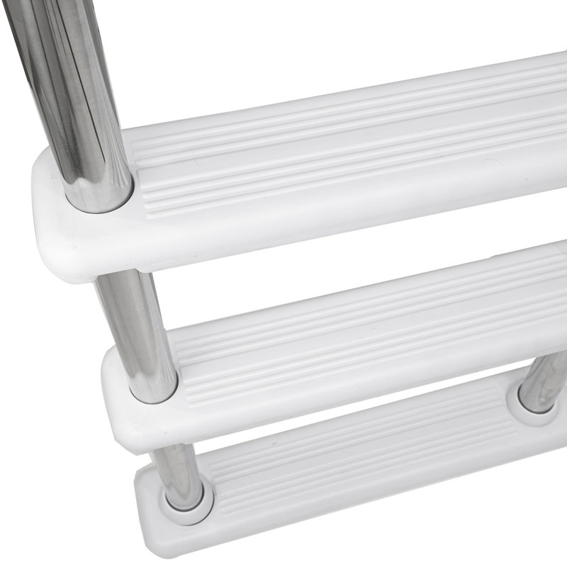 5 Step Swimming Pool Ladder Rail Stainless Steel Steps, In-ground Swimming Pool Step