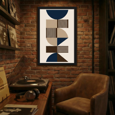Abstrait, formes géométriques abstraites, blocs de couleur, reproduction d'art