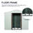White 6Ft X 5Ft Metal Storage Shed - Galvanized Steel Frame For Sturdiness, Ventilated Panels, Sliding Door With Lock, Simple Assembly Process Foundation Outdoor Shed, Strong Structure, Punched-125291703