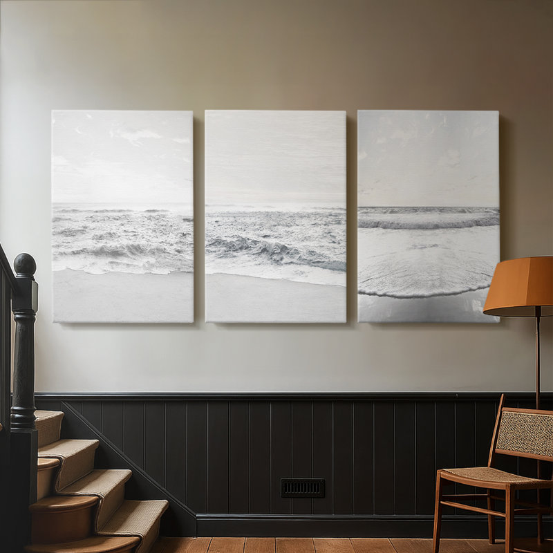 «Gentle Tides I», toile tendue sur mesure - 3 pièces, H 36 po x l 72 po