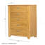 35.4x17.3x44" 5-Drawer Dresser