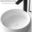 Lavabo vasque rond de 14 po avec bonde escamotable Davivy, lavabo vasque de salle de bain, lavabos de salle de bain au-dessus du comptoir