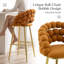 Ensemble de deux tabourets de bar modernes en velours capitonné avec dossier moelleux et pieds métalliques-992257146