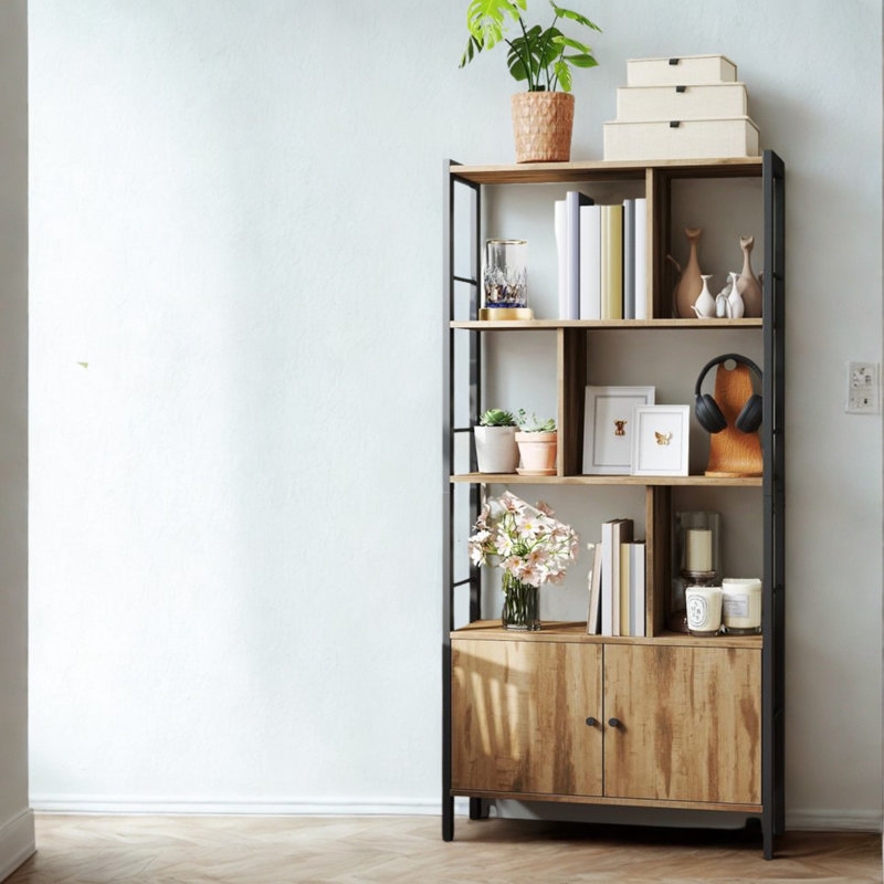 Anaysha 154.5 cm H x 74 cm W Bookcase, Oak