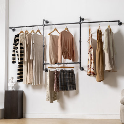 Ashanti-Leigh 45.3'' Industrial Pipe Clothing Rack