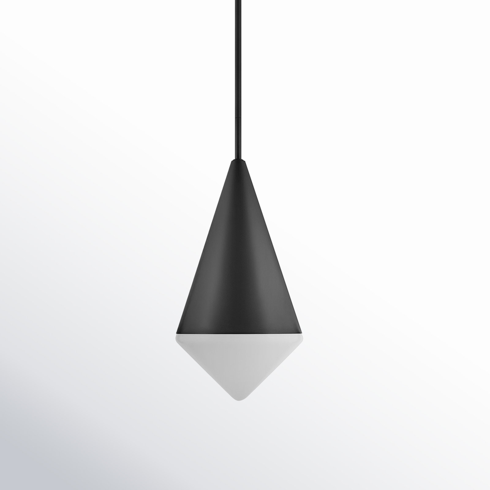 Gilroy Single Light Steel Dimmable Pendant, Black