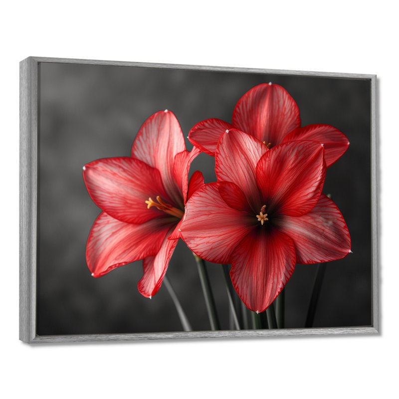Décorations murales - Jonquilles, Encadrement argenté, H 16 po x l 32 po