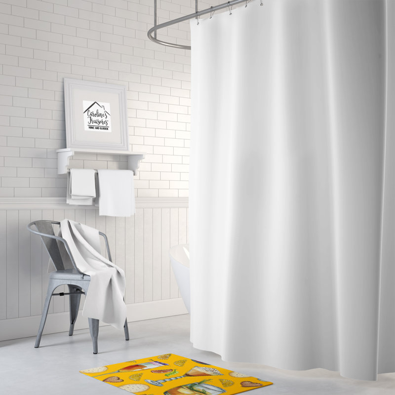 Tapis pour salle de bain à mousse à mémoire à boissons et cocktails, Or