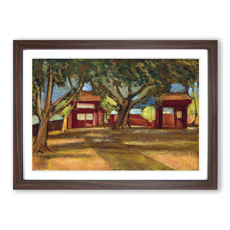 Tainan Seibyo by Fujishima Takeji - Picture Frame Painting Print, Walnut Framed, 48cm H x 65cm W x 2cm D