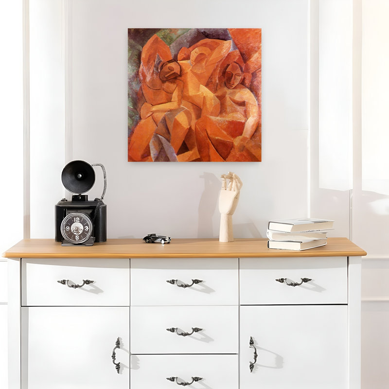 Three Women Abstract Classic Modern Wall Art Print by Pablo Picasso - Wrapped Canvas Print, 45.72cm H x 45.72cm W