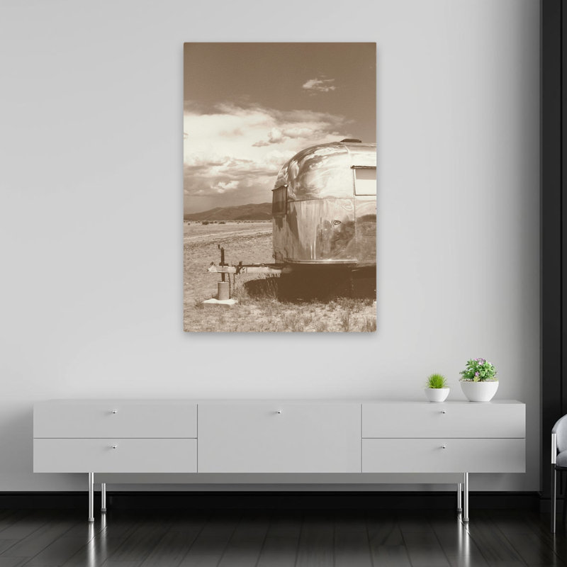Young - Nouveau-Mexique, photographie aérienne de paysage, art sépia, art rétro Rétro, H 60 po x l 40 po