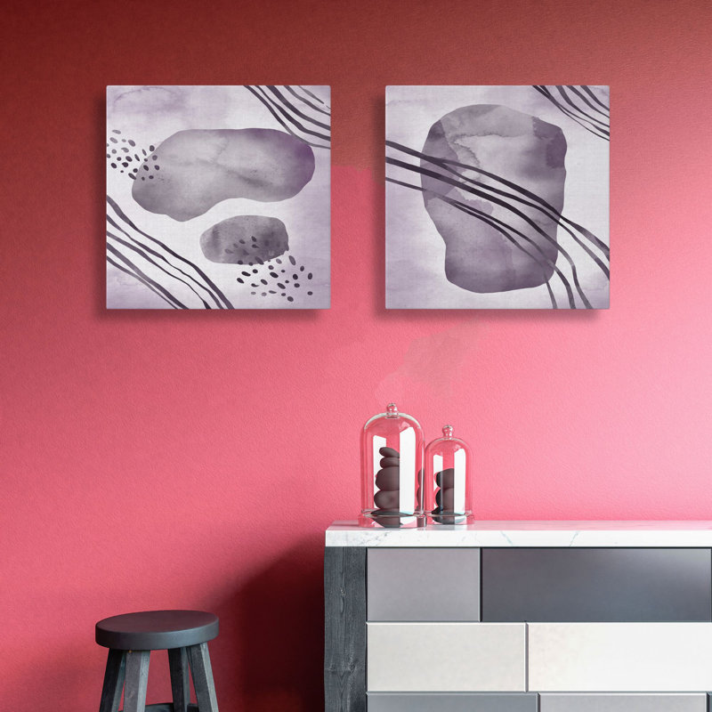 Stylish Decorative Canvas Paintings (2 Pieces), 12 x 12 Inches | 100% Canvas with 100% Wooden Frame | Perfect for Living Room, Bedroom, or Office Decor, Adds Elegance and Modern Touch to Any Space