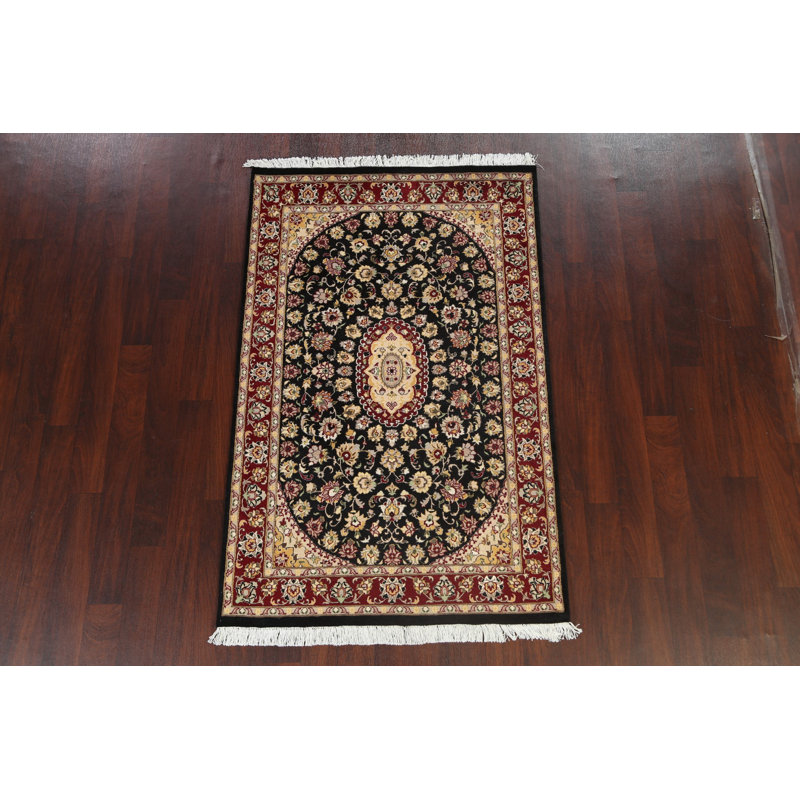 Tapis oriental 100% teinture végétale Tabriz noué à la main 4 x 6
