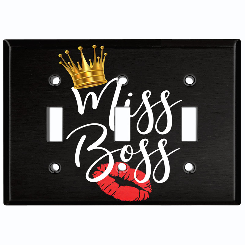 Plaque murale d'interrupteur à bascule Miss Gang Queen Crown