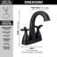 Robinet de salle de bain central avec drain Stryke et technologie d'étanchéité DIAMOND ™-59788823-59890799