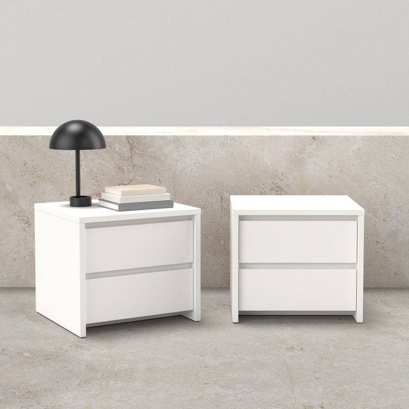 Bourquin 17.20" W 2-Drawer Nightstand - Set Of 2