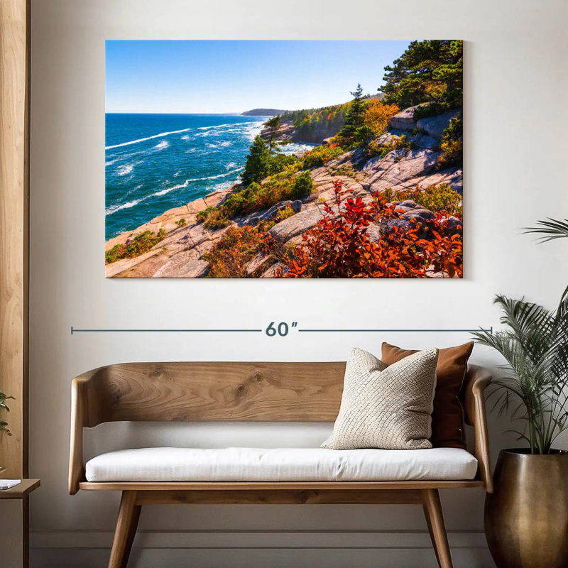 Gillard Maine Coastline Cliff, H 34 po x l 51 po