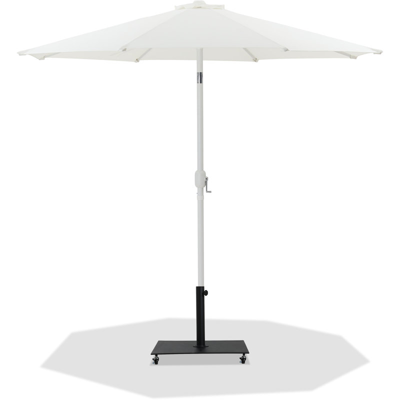 Parasol de patio en tissu / aluminium avec base Chavelle