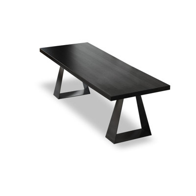 Bureau rectangulaire en bois massif noir