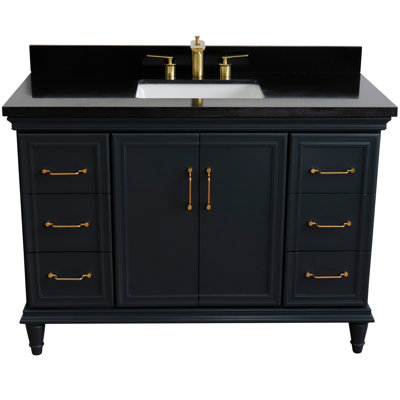 Bouvet 49'' Single Bathroom Vanity with Granite Top