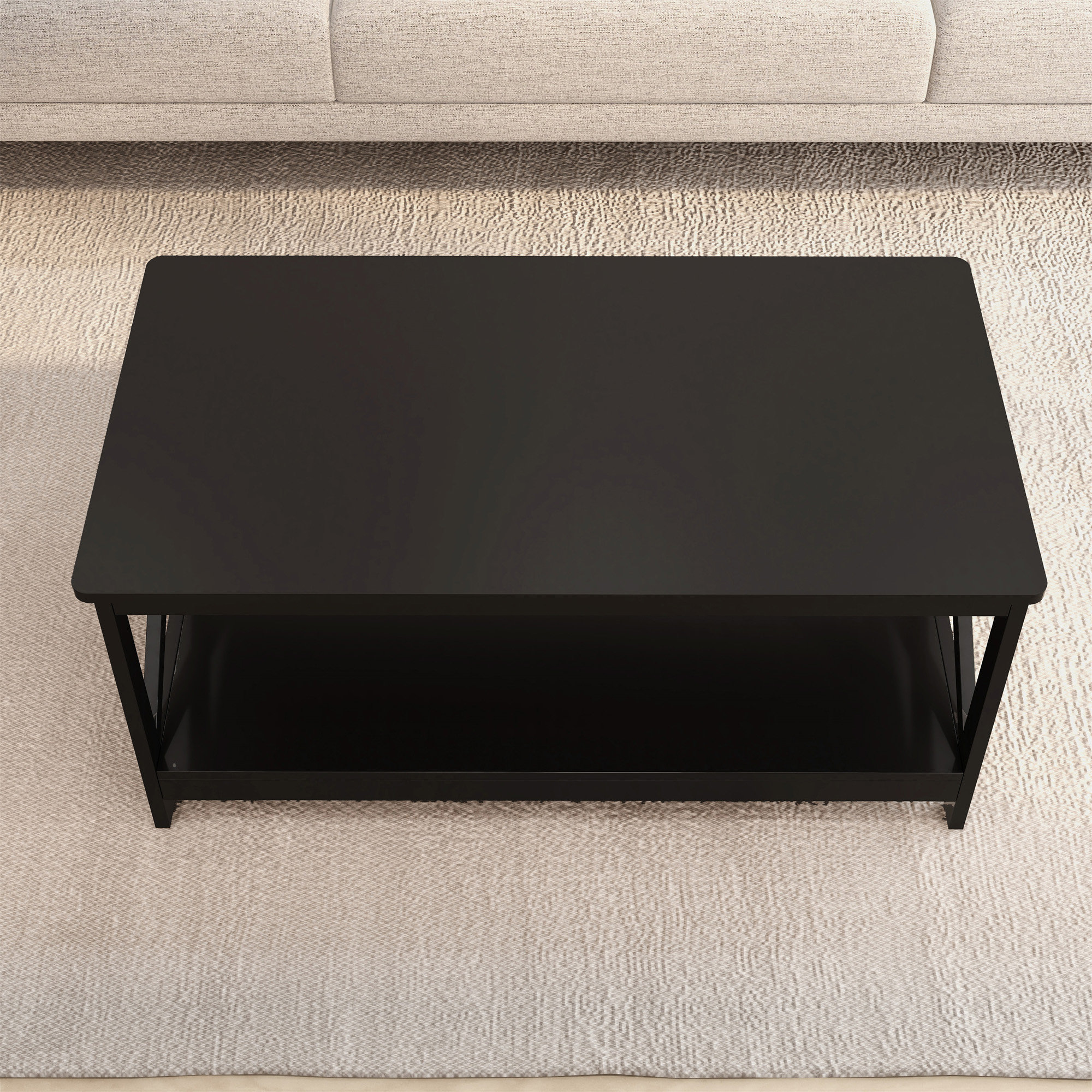 Latitude Run® Coffee Table Oxford End Table-Black Color(Only Including ...