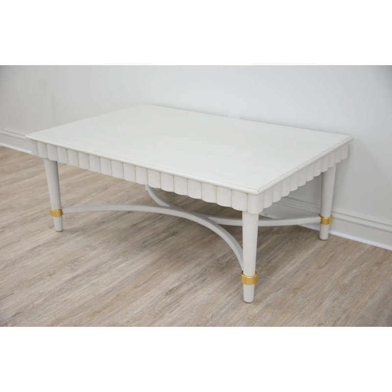 Manos Solid Wood Coffee Table, Light Grey