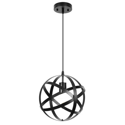 Luminaire suspendu sphérique en métal