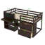 Lit mezzanine simple avec bureau intégré