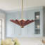 Furrow 16-in Red dimmable LED Pendant-763445041-763445043