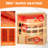 Erommy Indoor Infrared Sauna With Red Light Therapy And Comfortable Lounge Chair, Hemlock